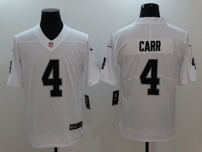 Men Oakland Raiders 4 Carr White Nike Vapor Untouchable Limited NFL Jersey